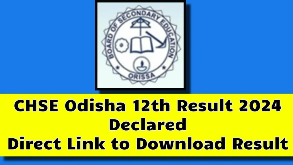 CHSE Odisha 12th Result