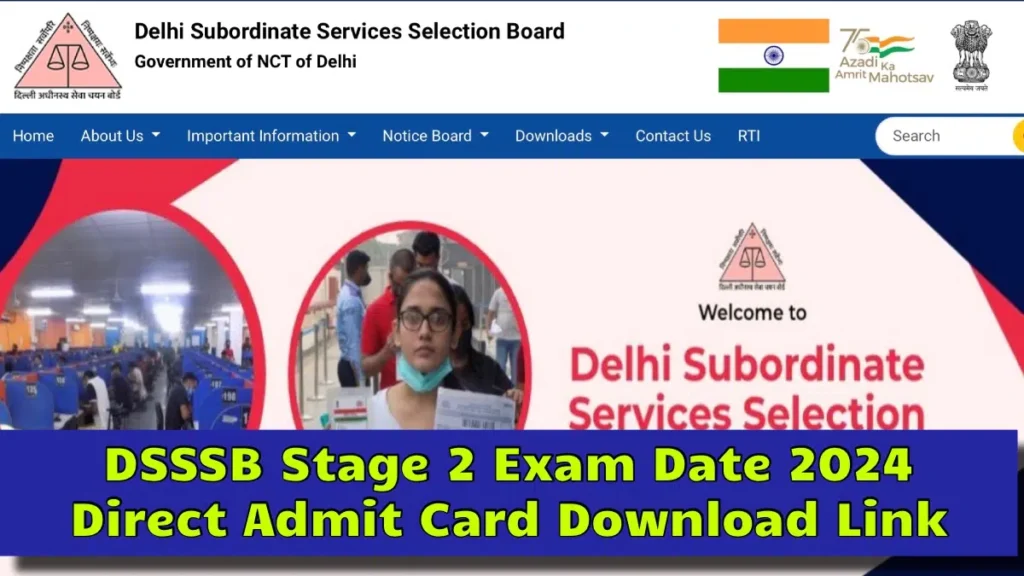 DSSSB Stage 2 Exam Date