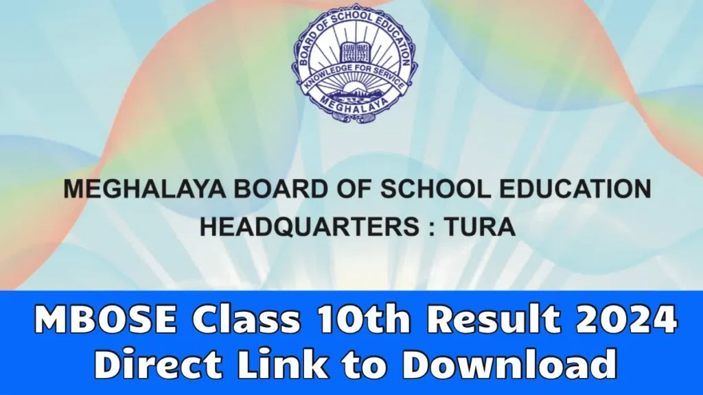 Meghalaya MBOSE Class 10th Result