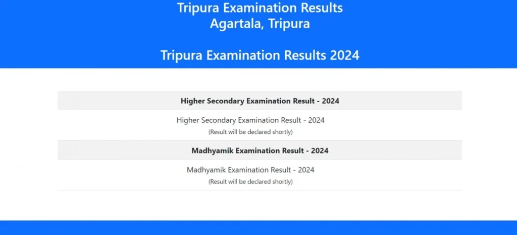 TBSE 10th Result 2024