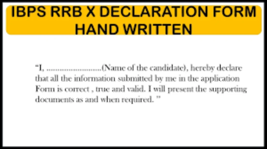  IBPS RRB Handwritten Declaration 2024